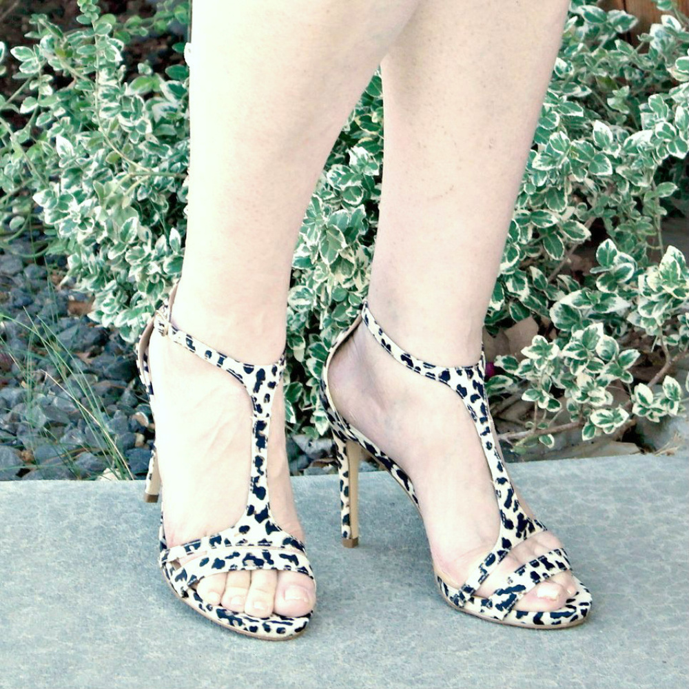 Cynthia sandals heels in animal print. - Picture 4 of 5